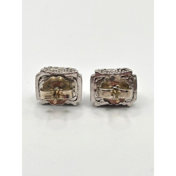 John Hardy 18K & 925 Sterling Silver Earrings - Picture 5 of 9